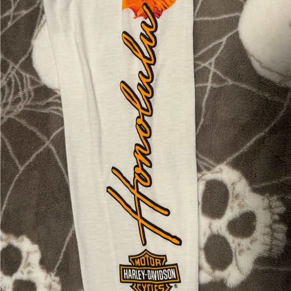 ❤️‍🔥❤️‍🔥Harley Davidson White Long Sleeve Hawaii Honolulu Shirt - Picture 4 of 6